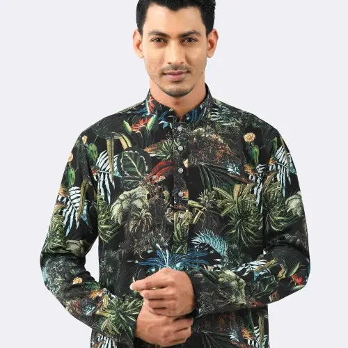 Men’s Printed Lightweight Viscose Panjabi - 2