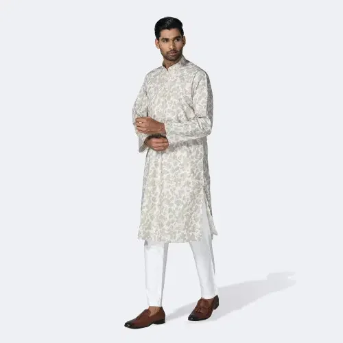 Men’s Classic White Viscose Panjabi - 3