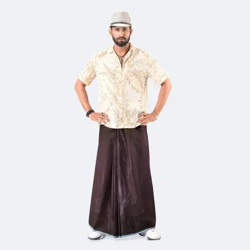 Mocha Brown Relax Lungi - Ashapurno  - 3
