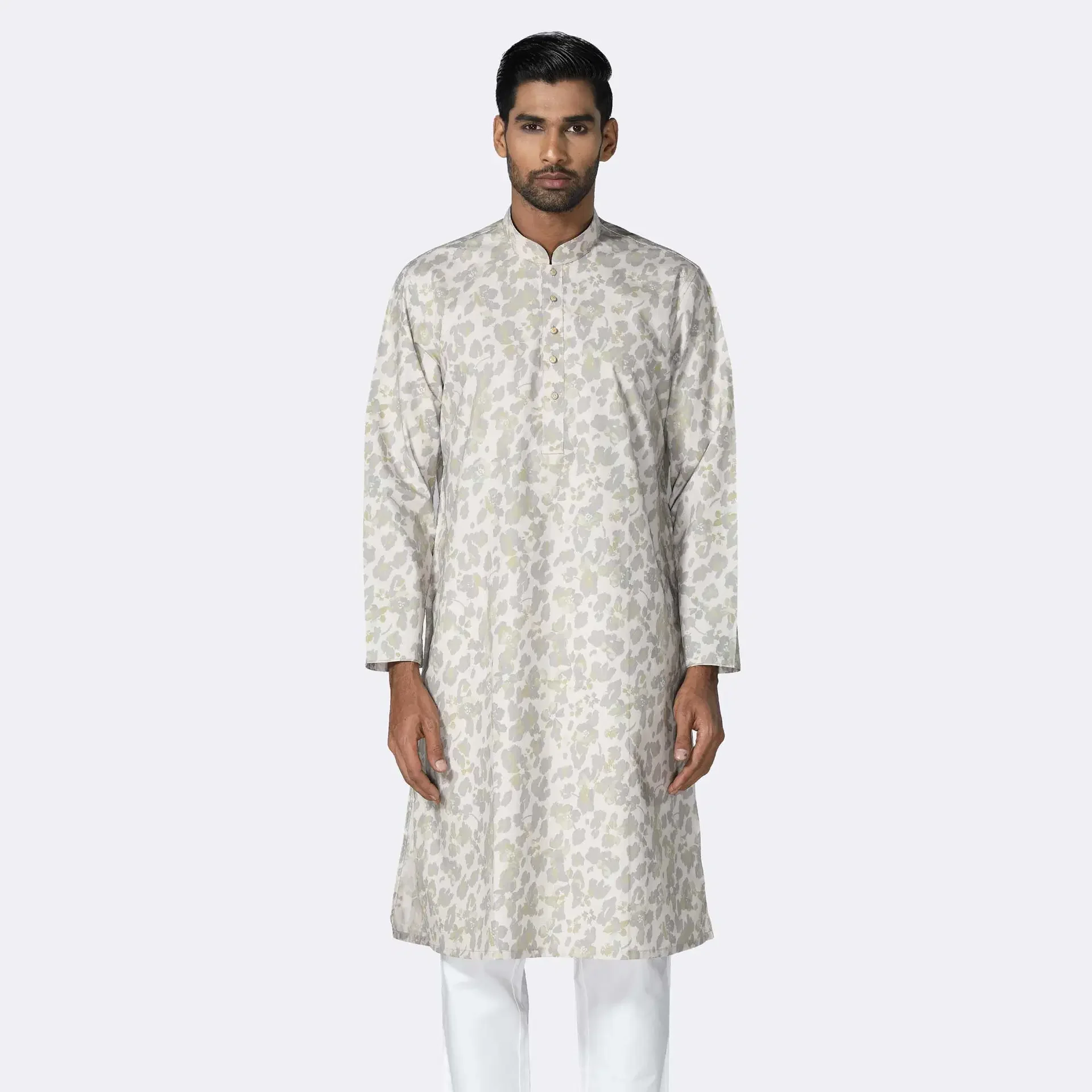 Men’s Classic White Viscose Panjabi - 2