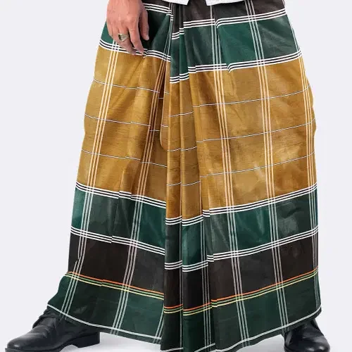 Black Amber Check Lungi - Uccha Bilash  - 1
