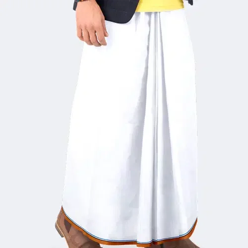 Stylish White Lungi - Saz Bilash  - 4