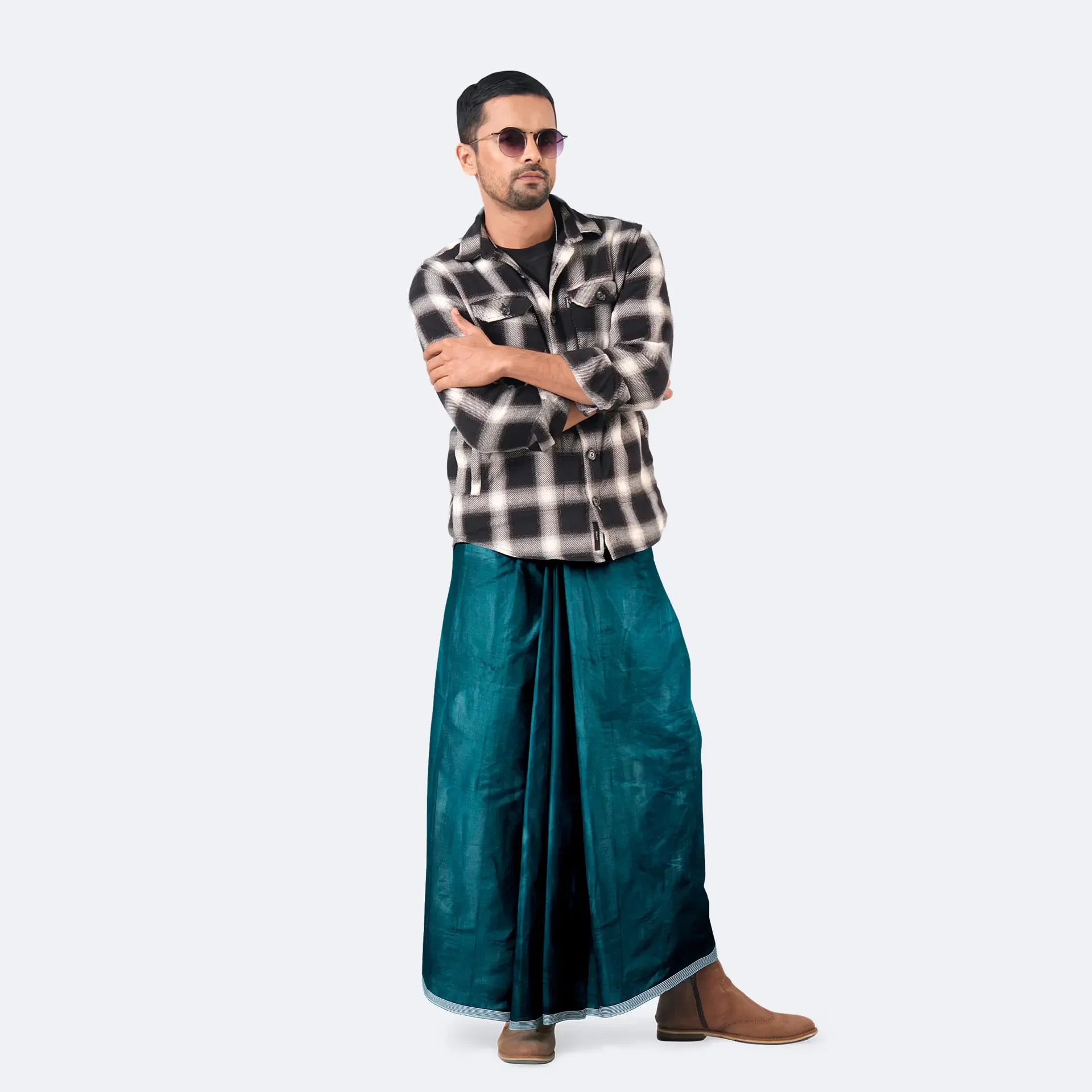 Teal Breeze Lungi - Ashapurno  - 2