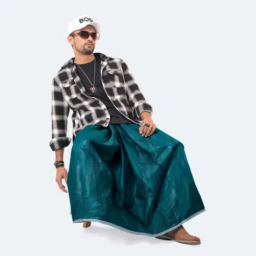 Teal Breeze Lungi - Ashapurno  - 3
